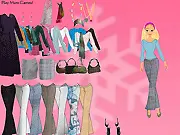 Mary Autumn Dressup free online game, character wearing layered clothing for fall, seasonal fashion game