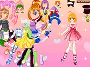Sabrina Costume Dressup free online game screenshot, character wearing a creative fantasy costume, themed fashion game