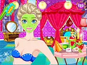 Aisha Evening Make Up dress up game screenshot showing beautiful evening gown and jewelry