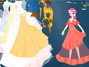 Katelyn Gown Dressup free online game, a girl wearing a beautiful pink gown and a princess crown