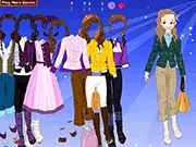 Brooke Office Dressup free online game, a woman wearing a professional and chic work outfit with a blazer and skirt