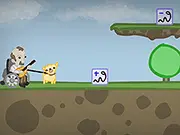 Screenshot of A Walk in the Park game showing a dog and its owner navigating a puzzle-filled park maze, play free online