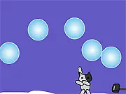 Neko Breakout free online game screenshot, cat swinging a hammer to hit a ball and break bricks on PlayArcadeHub.