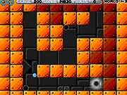 Scram Ball free online puzzle game, a small ball navigating a maze with keys and obstacles, physics-based arcade game