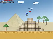 Diamond Adventure Pyramids free online game screenshot - hero collecting a diamond in a tomb