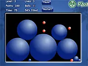 Panfu Balls free online arcade puzzle game screenshot, fill the screen challenge