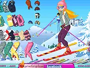 Fashion Skiing Girl Dress Up game screenshot, winter fashion game, play free online dress up game