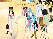 Calinda Dress Up game screenshot, play free online fashion game, dress up games for girls, stylish outfit combination