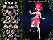 Fairy Maurelle free dress up game online, image of funky fairy with wings and glittering dust