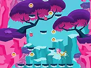 Bouncy Squirrel free online game screenshot, playful squirrel jumping up a mountain, addictive vertical jumper game, PlayArcadeHub