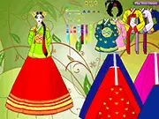 Asian Tradition Dress Up free online game, girl wearing a traditional Asian costume