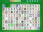 Mahjong Links game screen showing a board full of Chinese tiles with two identical tiles connected by a blue line with two 90-degree turns, Play Free Online Puzzle Game