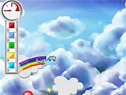 Rainbow's Tail game screenshot, push space to win, free anti-game online, satirical puzzle game, PlayArcadeHub