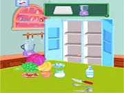 Summer Smoothie free online game screenshot, player decorating a colorful fruit smoothie with various toppings, cooking maker game