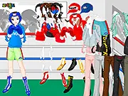 Play Girl Boxer Dressup free online game, choosing clothes and accessories for a champion boxer's competition outfit