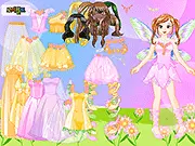 The Nature Fairy dress up game, flying lady with wings, free online fantasy fashion game on PlayArcadeHub