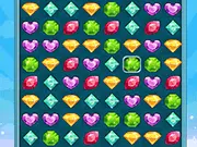 Gem Match Fun 3 free online game screenshot, sparkling gems matched in a line, addictive match-three puzzle game
