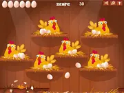 Egg Bounce action game screenshot, player bouncing an egg with a paddle to collect maximum score