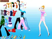 Athletic Wear Dressup free online game showing a stylish sporty girl wearing fashionable gym clothes and holding sports equipment