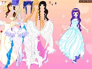 Fairy Judith Dressup free online game showing a magical fairy princess with elegant clothes, sparkling jewelry, a stylish hairstyle, and beautiful wings