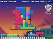 Under Construction online free puzzle game. Stacking colored bricks from a conveyor belt for grouping bonuses.