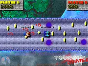 Screenshot of Space Coin Collector 2-Player Online Game, Spaceships Racing for Gold Coins