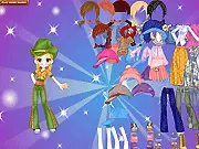 Pretty Sue Dressup free online game showing a model being styled with fashionable new dresses, accessories, and a new hairstyle