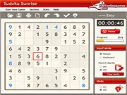 Play Sudoku Sunrise free online classic puzzle game, complete 9x9 grid, PlayArcadeHub