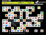 Connect 1001 free online Mahjong Link puzzle game. Connecting matching icons with a line of two or fewer turns.