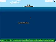 Submarine Interceptor free online war game. Dropping bombs to destroy enemy submarines.