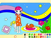 Good Night Coloring free online game, relaxing art game, painting dreamy nighttime scenes with brushes