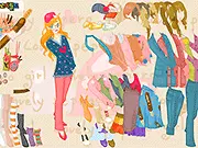 Lovely Rosie Dressup free online game, girl in a pretty outfit ready for a birthday party, fashion game