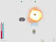 Free online Frantic 3 arcade shooter game, featuring a player ship blasting relentless waves of incoming enemies in a space battle.