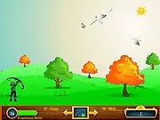 Bird Hunter Flash free online game. Play as a bowman and shoot flying birds with a bow and arrow.
