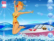 Jump Into Summer free online game, casual summer party game, relaxing with friends, wear swimsuit and bikini
