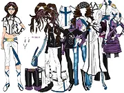Dress-Up Lily game featuring the Bleach O.C. Sugiyama Lily, shown in a customizable outfit with anime-style graphics, play free online.