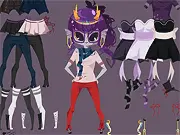 Erida Dress Up game screenshot showing the character Erida in a customizable, cool outfit, play free online fashion game.