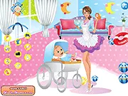 Baby and Sitter Dress Up online game screenshot, free baby doll makeover