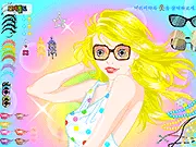 Photo Session Style free game screenshot - a model getting ready for a professional photo shoot with detailed makeup and jewelry.