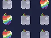 The fast-paced reaction game Zap Apple Buckin' showing many colored apples on the screen.