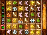 Play Elementum online game, free match-3 puzzle, destroy element tiles, high score combo game, time bonus.