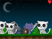 NoLegs vs History free online game screenshot featuring a cat fighting skeleton cats