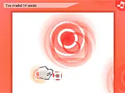 Elastattack free online physics game screenshot, box on elastic string avoiding lava and vortexes, high score challenge