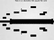 Reflection free puzzle platformer game online, character jumping on invisible blocks visible only by reflection.