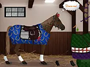 Horse Dressup online game, free pony style game, dress up and care for horses, customize equine fashion.
