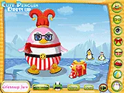 Play Cute Penguin Dress Up game online, Frosty the baby penguin, free fashion game with wigs and shades, PlayArcadeHub