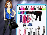 Sports Suits Dressup free online fashion game, styling a model in comfortable and stylish athleisure clothing.