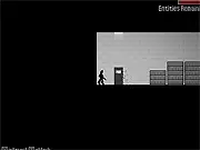 Destroy The Darkness game screenshot showing a lone hero engaging in combat with shadowy, dark entities within a mysterious facility in the action game