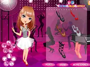 Fashion Party Girl Dress Up free online game, girl in a dazzling party outfit, selecting clothes and accessories.