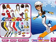 Shining Girl Skiing Dress Up free online winter fashion game